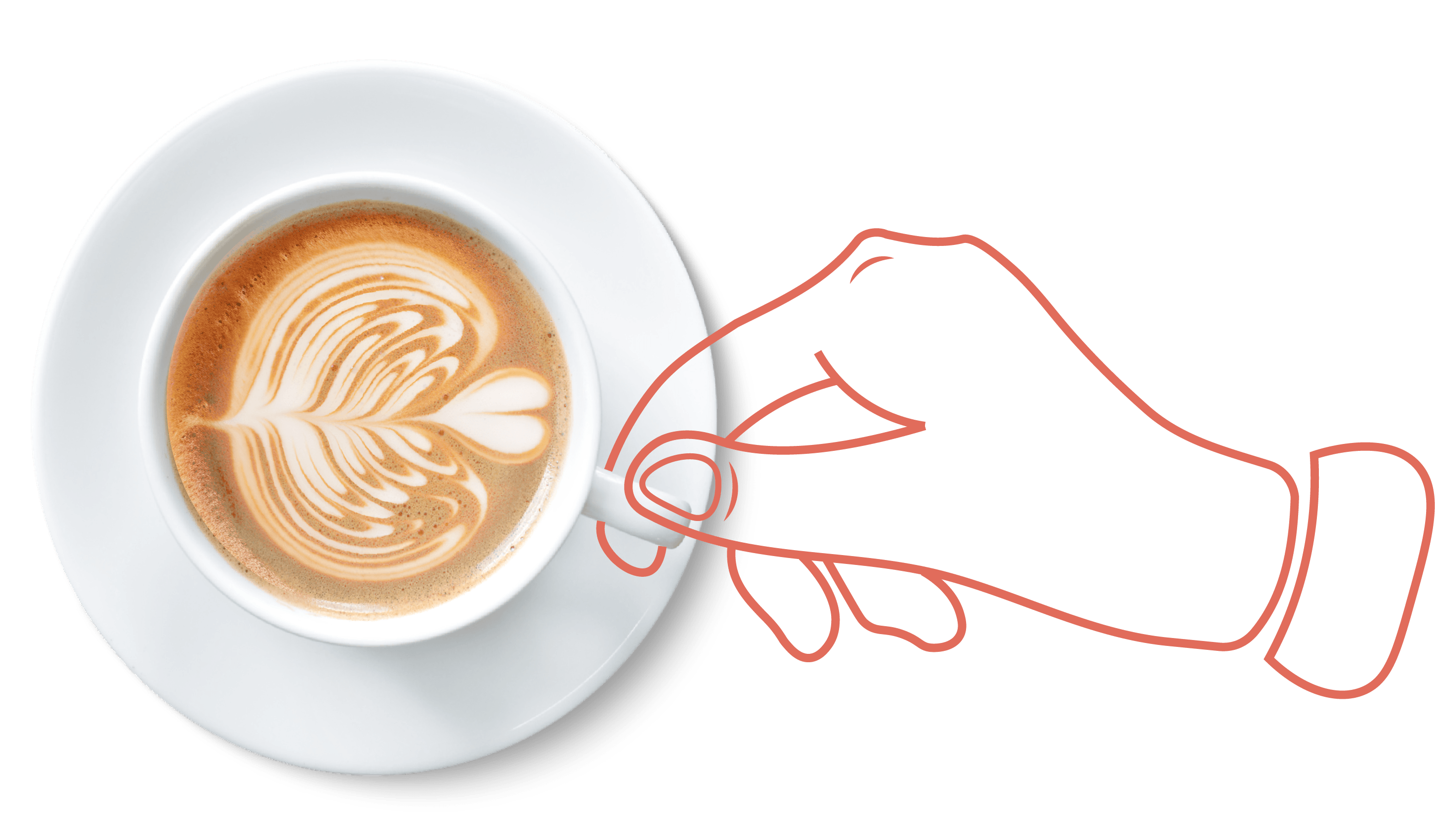 Mano sosteniendo café